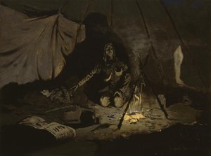 干枯的树叶比她更持久 作者 弗雷德里克·雷明顿
