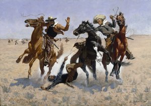 爱同志，1890年 作者 弗雷德里克·萨克德里德·雷明顿