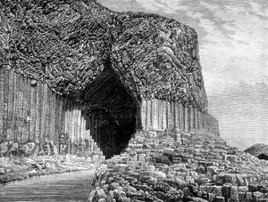 Fingals Cave，苏格兰斯塔法岛，十九世纪