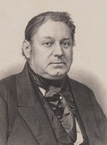 钢琴家和作曲家Amédée Méreaux 1802-1874的肖像。