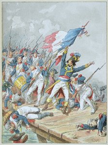 Bonaparte crossing the bridge d Arcole in November 1796 作者 弗雷德里克·西奥多·利克斯