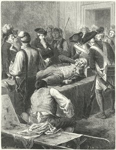 1794年在公共安全委员会受伤的马克西米利安·罗伯斯庇尔（Maximilianen Robespierre）