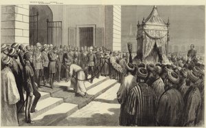 Khedive在开往麦加之前向开罗的圣地致敬 作者 Frederic Villiers