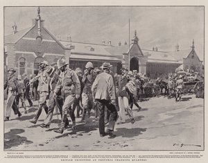 比勒陀利亚的英国囚犯改变宿舍 作者 Frederic de Haenen