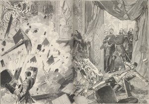 爆炸后的亚历山大二世皇帝，1880年2月17日晚上。 作者 弗雷德里克·德·哈嫩