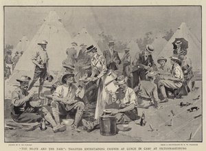 The Brave and the Fair，Troopers在Pietermaritzburg的营地午餐招待朋友 作者 弗雷德里克·德·哈嫩