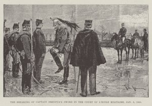 1895年1月5日，在L&39;Ecole Militaire法院击败Dreyfus上尉的剑 作者 弗雷德里克·德·哈嫩