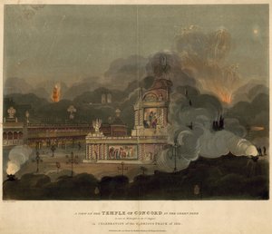 康科德寺庙的看法在绿色公园 作者 弗雷德里克·卡尔弗特（Frederick Calvert）