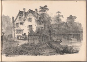 六十幅小屋草图系列之一。 伦敦，1825 年。 作者 弗雷德里克·卡尔弗特（Frederick Calvert）