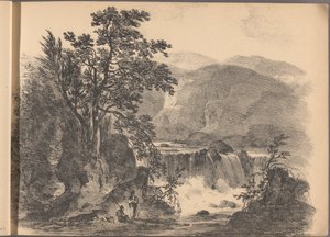 六十幅小屋草图系列之一。 伦敦，1825 年。 作者 弗雷德里克·卡尔弗特（Frederick Calvert）