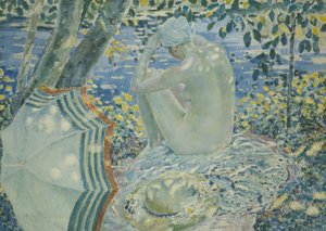 银行 作者 Frederick Carl Frieseke