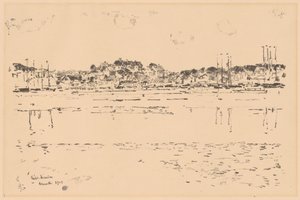 内港，1918年。 作者 弗雷德里克·柴尔德·哈萨姆