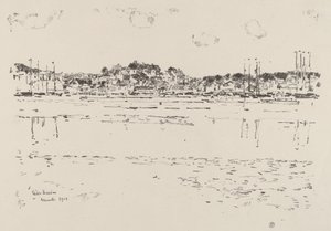 内港，约1918年。 作者 弗雷德里克·柴尔德·哈萨姆