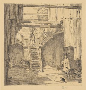旧金山老唐人街，1904年。 作者 弗雷德里克·柴尔德·哈萨姆
