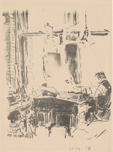 平版印刷商，1918年。 作者 弗雷德里克·柴尔德·哈萨姆