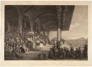 迈索尔大君殿下的杜索拉·杜巴 (Dussorah Durbar) 作者 Frederick Christian Lewis
