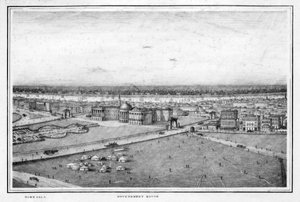 印度加尔各答的政府大楼和市政厅，建于1840年代。