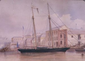 环形码头，约1855年 作者 弗雷德里克·加林