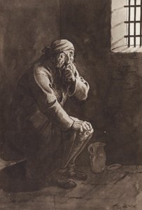 费金，选自查尔斯-狄更斯的《奥利弗-忒斯特》（凹版画） 作者 弗雷德里克·乔治·莱温
