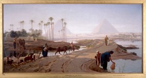 尼罗河的沉降》，1873年 作者 弗雷德里克·古德尔