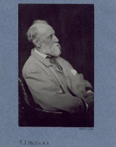 George Frederick Watts的肖像（1817-1904） 作者 弗雷德里克·霍利尔