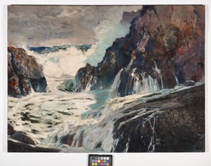 暴风雨之后》，约 1925 年（胶合板上的油画） 作者 弗雷德里克·贾德·沃