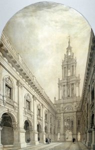 新皇家交易所的设计，1839年。                                                    作者 弗雷德里克·麦肯齐