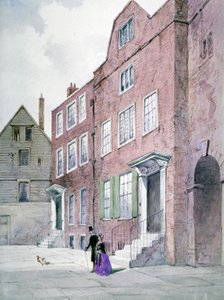 1841年伦敦市骑士街贝尔院的总牧师办公室景观