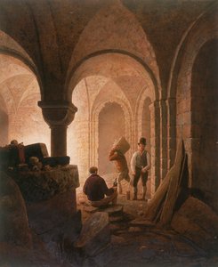 圣玛丽-勒-鲍的墓穴，伦敦，1818年 作者 弗雷德里克·纳什（Frederick Nash）