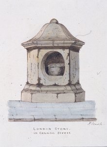 伦敦石，加农街，伦敦，约1816年 作者 弗雷德里克·纳什（Frederick Nash）