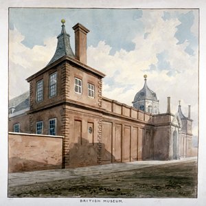 大英博物馆景观，伦敦布鲁姆斯伯里，约1807年 作者 弗雷德里克·纳什（Frederick Nash）