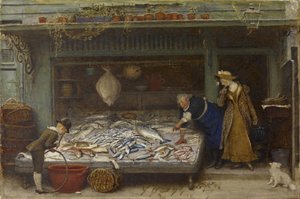 一个鱼贩子店，1873年（纸上写着）