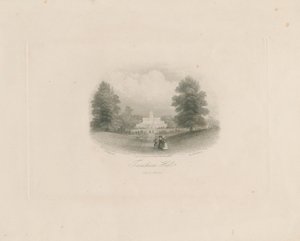 特伦瑟姆·霍尔（Trentham Hall）：雕刻（渐晕），nd [c 1843]（印刷）