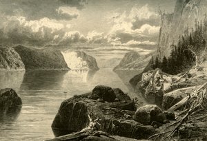黑点，三一岩和永恒角，萨格奈河》，约1870年。