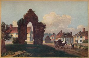1813年，肯特郡克兰布鲁克附近，牛奶屋街，古代教堂的遗迹，1813年 作者 弗雷德里克·威尔顿·利奇菲尔德·斯托克代尔
