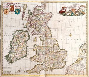英格兰、苏格兰和爱尔兰（大不列颠）地图（蚀刻版）