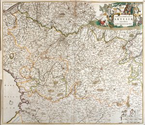 Map of the Count of Artois (France) (etching 作者 弗雷德里克·德·威特