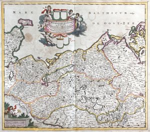 梅克伦堡什未林公国地图（德国）（蚀刻版） 作者 弗雷德里克·德·威特