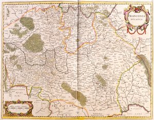 Map of the Duke of Franconia (Germany) (etching 作者 弗雷德里克·德·威特