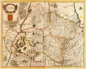 纳瓦拉王国（法国）地图（蚀刻画