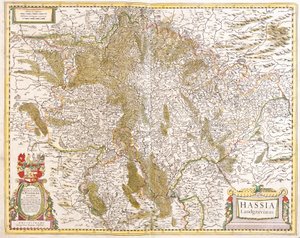 Map of the Landgrave of Hesse (Germany) (etching 作者 弗雷德里克·德·威特