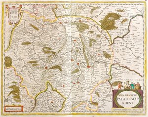 Map of the Palatinate Rhenan (Germany) (etching 作者 弗雷德里克·德·威特