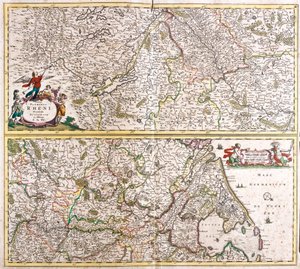 Map of the Rhenanie (Germany) (etching 作者 弗雷德里克·德·威特