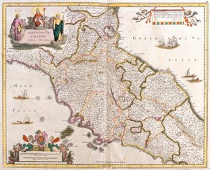 Map of the States of the Church in Tuscany (Italy) (etching 作者 弗雷德里克·德·威特