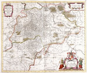 Misnie (德国) 的游行 (Margraviate) 地图（蚀刻版） 作者 弗雷德里克·德·威特