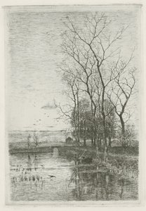 小桥 作者 Fredericus Jacobus van Rossum du Chattel（艺术家签名）