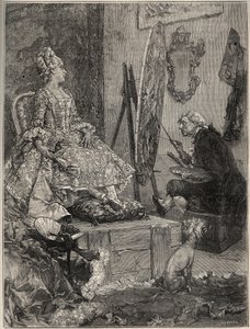 弗朗索瓦-布歇（1703-1770）为蓬巴杜侯爵夫人让娜-安托瓦内特-普瓦松（被称为蓬巴杜夫人）画像。 作者 弗雷德里克·亨德里克（Frederik Hendrik）（后）凯梅勒