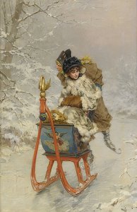 乘坐雪橇