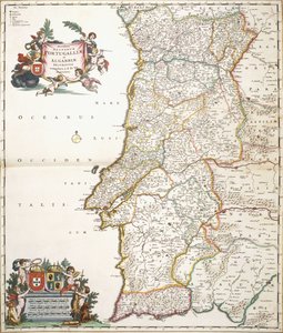 地图显示葡萄牙，约1680年