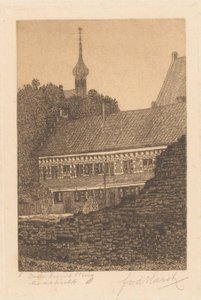 Oude omwalling，马斯特里赫特（原物上的标题） 作者 Frederik van der Harst（艺术家签名）